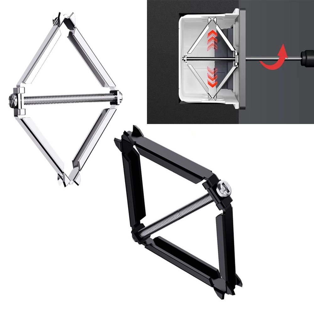 

10Pcs/set Fixed Wall Repair Socket Box Holder Wall Mount Switch Cassette Repairer чорний