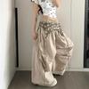 Layering Cargo Pants Women Summer Lightweight Quick-Dry Jazz Dance Trousers Baggy Streetwear Wide Leg Pants