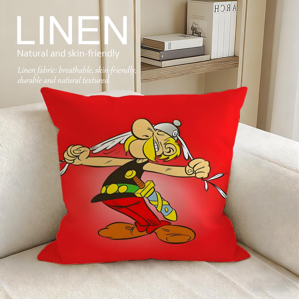 Cute Asterix Cushion Cover Pillowcase Set Pcs x x Breathable Washable Sofa Cushion Cover