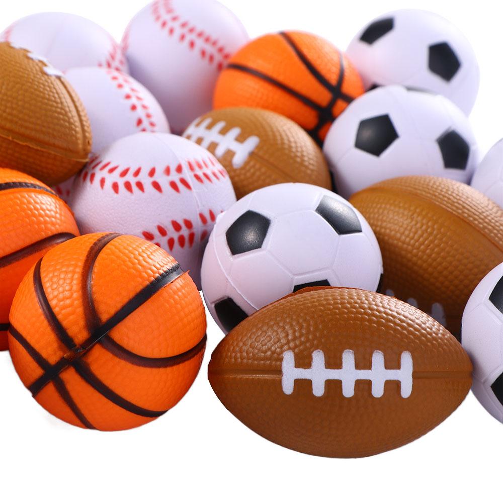 Toy Baseball Bouncy Balls Football Funny Toy Balls Squeeze Ball PU Sponge Ball Mini Basketball Toys