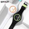 Sanda Beliebte Jugend Trendige Unisex Silikonuhr - Bonbonfarbe, Einfaches Design, Wasserdicht, Studentenfreundliche Armbanduhr