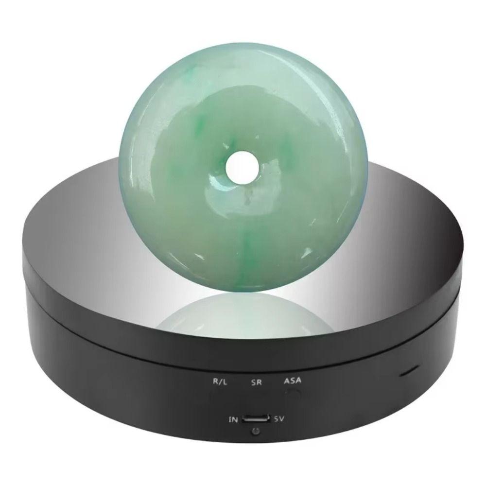 Mirror Surface Jewelry Rotating Turntable 3 Speeds 360 Degree Turntable  Photography Products