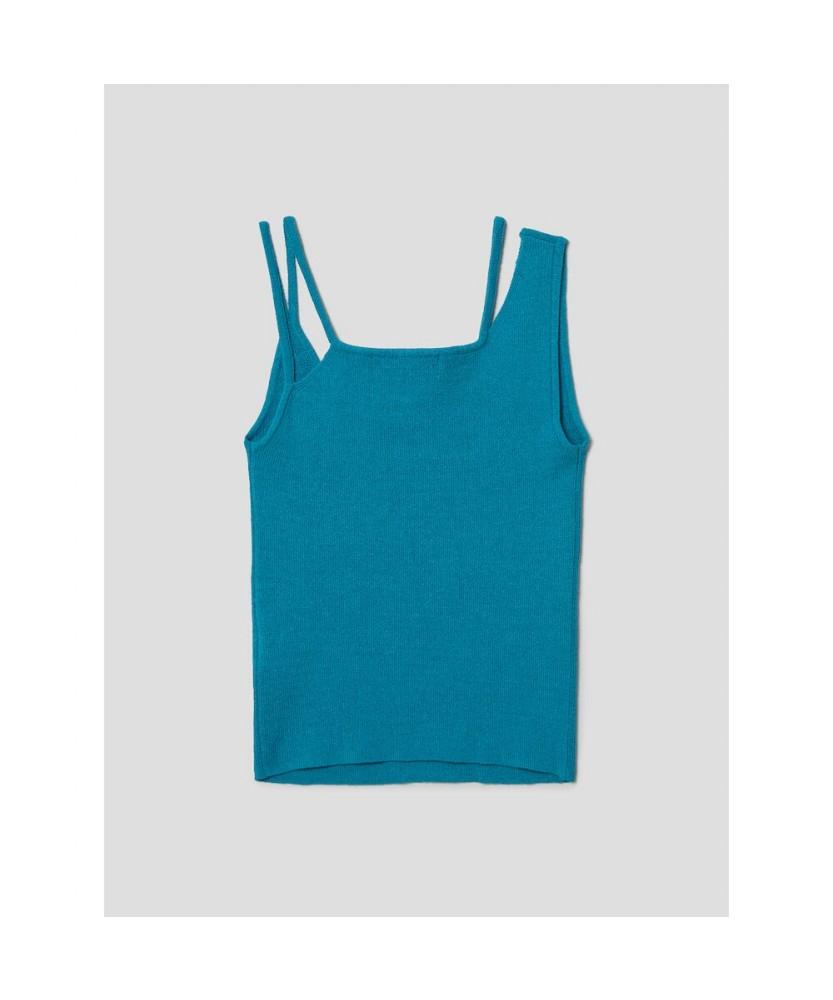 8SECONDS Strap Detail Sleeveless Knit Blue (164751Ey1P)