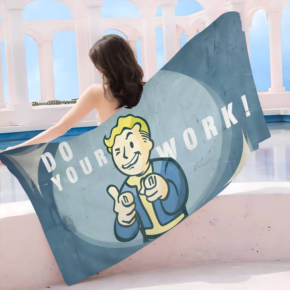 Game F-Fallouts Anime Microfiber Beach Towel Absorbent Quick dry Soft Yoga Swimming Resort Mountain Climbing Towel