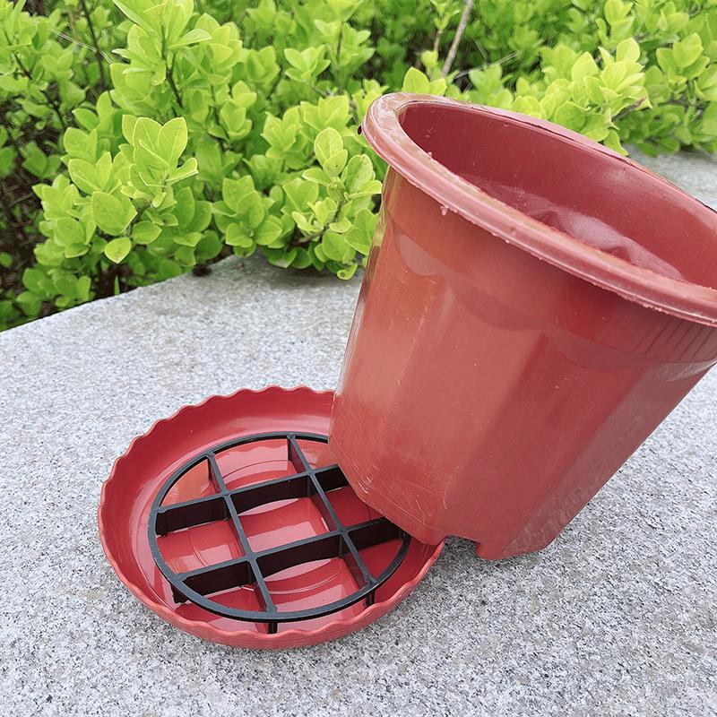 5Pcs Flower Pot Tray Anti Rot Root Plastic Saucer Bracket Drip Plant Flowerpot Tray Garden Flower Pot Hole Mesh Pad Supplies