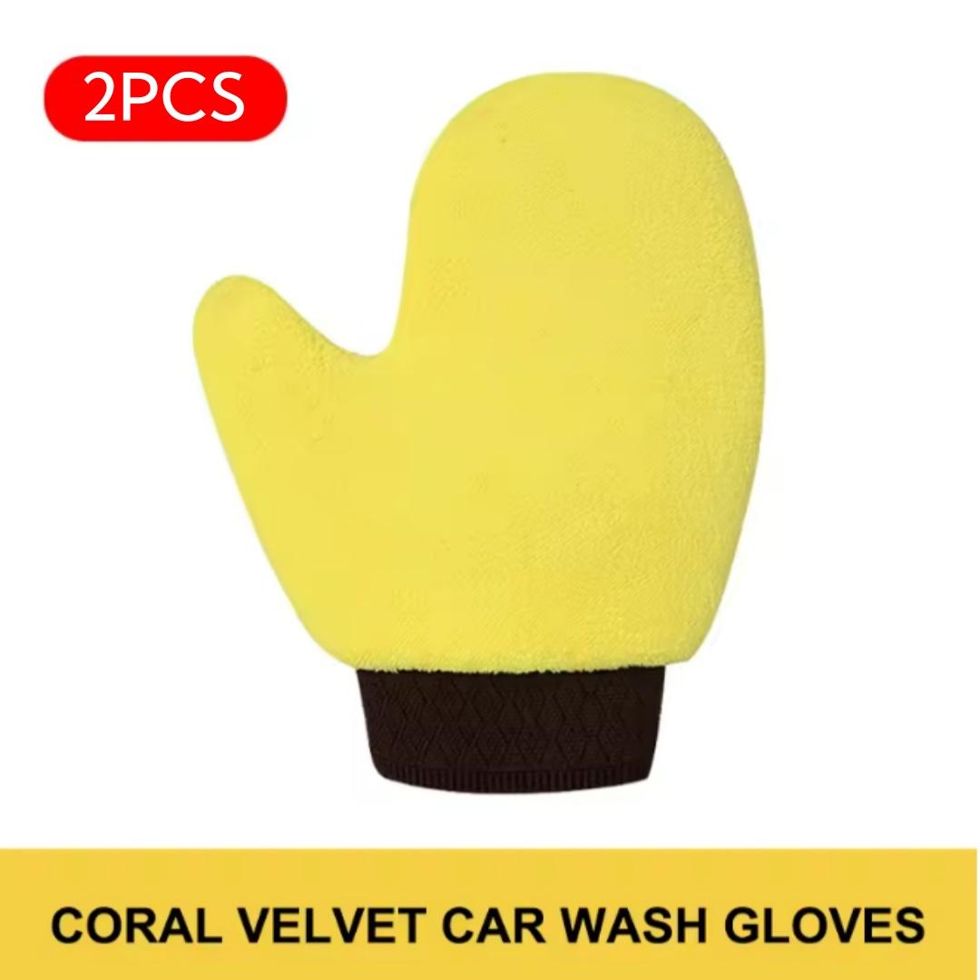 

Мягкие перчатки для мытья автомобиля Двусторонняя флисовая микрофибра Шениль Сушильная ткань Перчатка для чистки кузова автомобиля, окон, шин Утолщенная