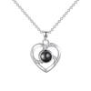 100 Languages 'I Love You' Projection Necklace - Titanium Steel, Colorfast, Fashionable Clavicle Chain for Women