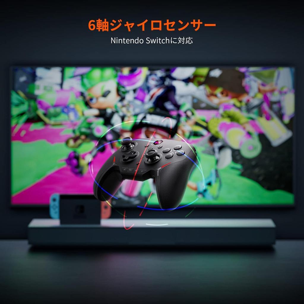 BIGBIG WON BLITZ Switch Controller with Macro Back Gyro HD NFC and Switch Includes Japanese Instruction Function, Buttons, 6-Axis Sensor, 3-Stage