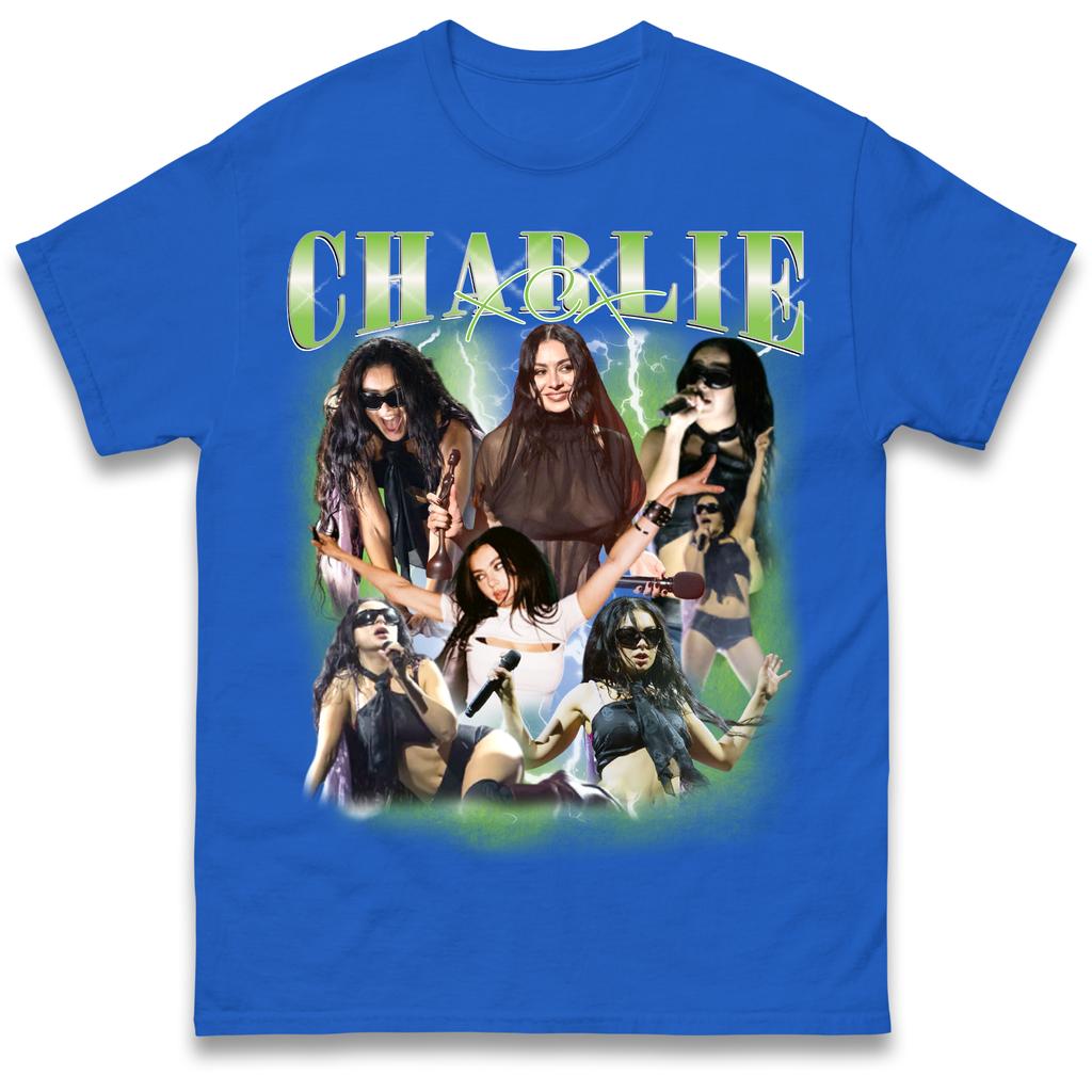 Charli Xcx Retro Collage Graphic Tshirt Unisex Unisex Pop Singer Fan Casual Short Sleeve Cotton Tops