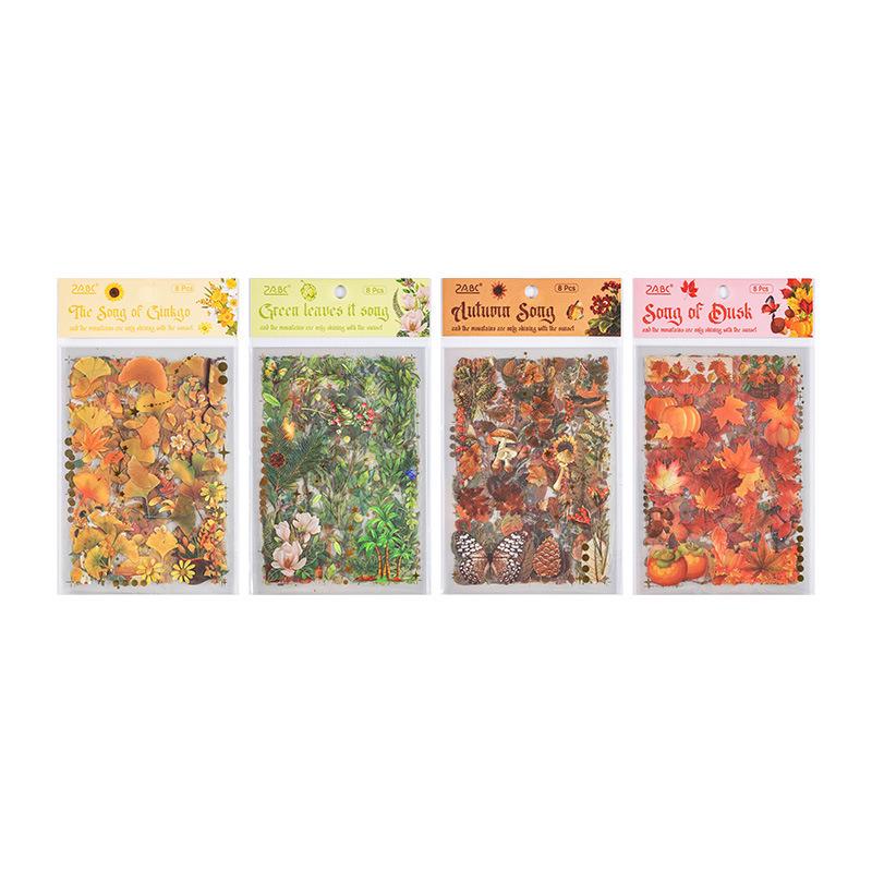 Cross Forest Song Waterproof Retro Journal Sticker Pack