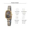 Fashion Entry Luxury Oval Dial Rhinestone Scale Alloy Strap Women's Quartz Watch Bracelet Set of 5, Suitable for Thanksgiving an