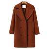 Autumn and Winter Plus Size Women's Woolen Coat Double-breasted Mid-length Trench Coat