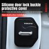 4PCS  Silica Gel Car Door Lock Cover Protect Buckle Cover Anti Rust Accessories For Volvo XC90 V90 V60 XC60 V40 S80 S60 C40 XC40