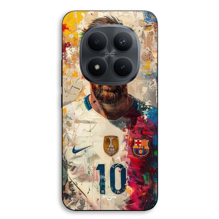 Coque de téléphone - MANIACASE - Xiaomi Redmi Note 15 Pro 5G - Silicone TPU - Noir - Motif Messi n°10