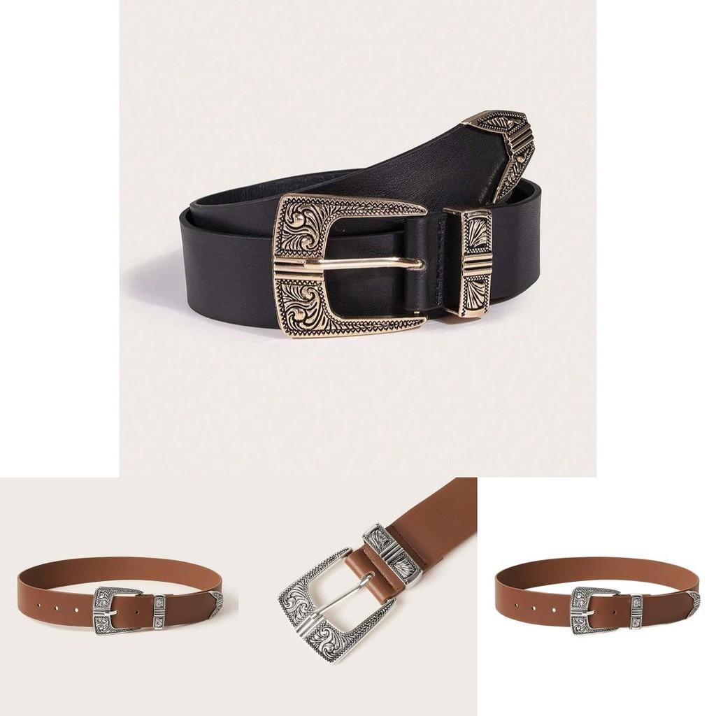 Bohemian Retro Womens Wide Leather Belt With Round Metal Closure For Festival Artwear And