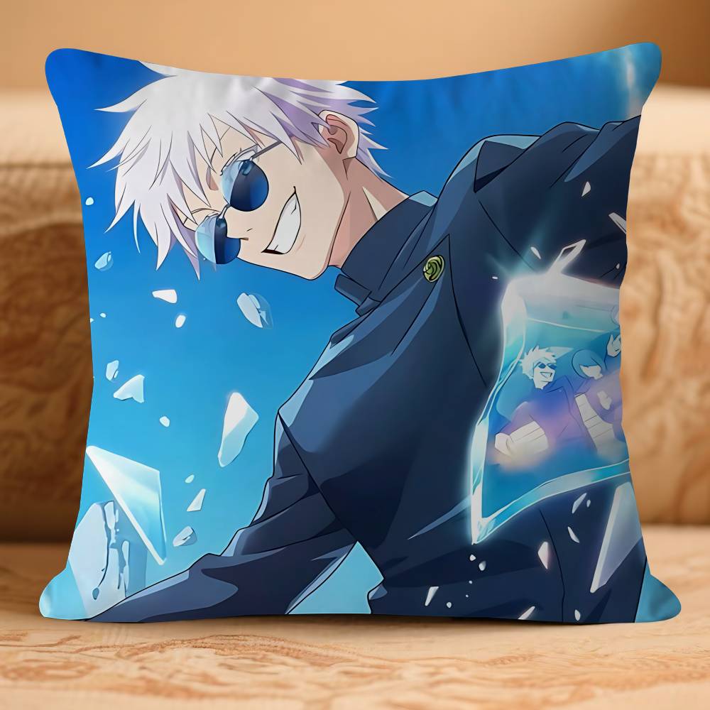 Satoru Anime GojoS Pillow Case Removable Washable Cushion Cover – All-Season Soft Linen