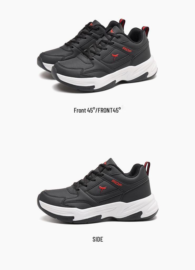 Red Dragonfly Men's Black Height-Boosting Sneakers - Spring/Autumn Casual Sports Trend