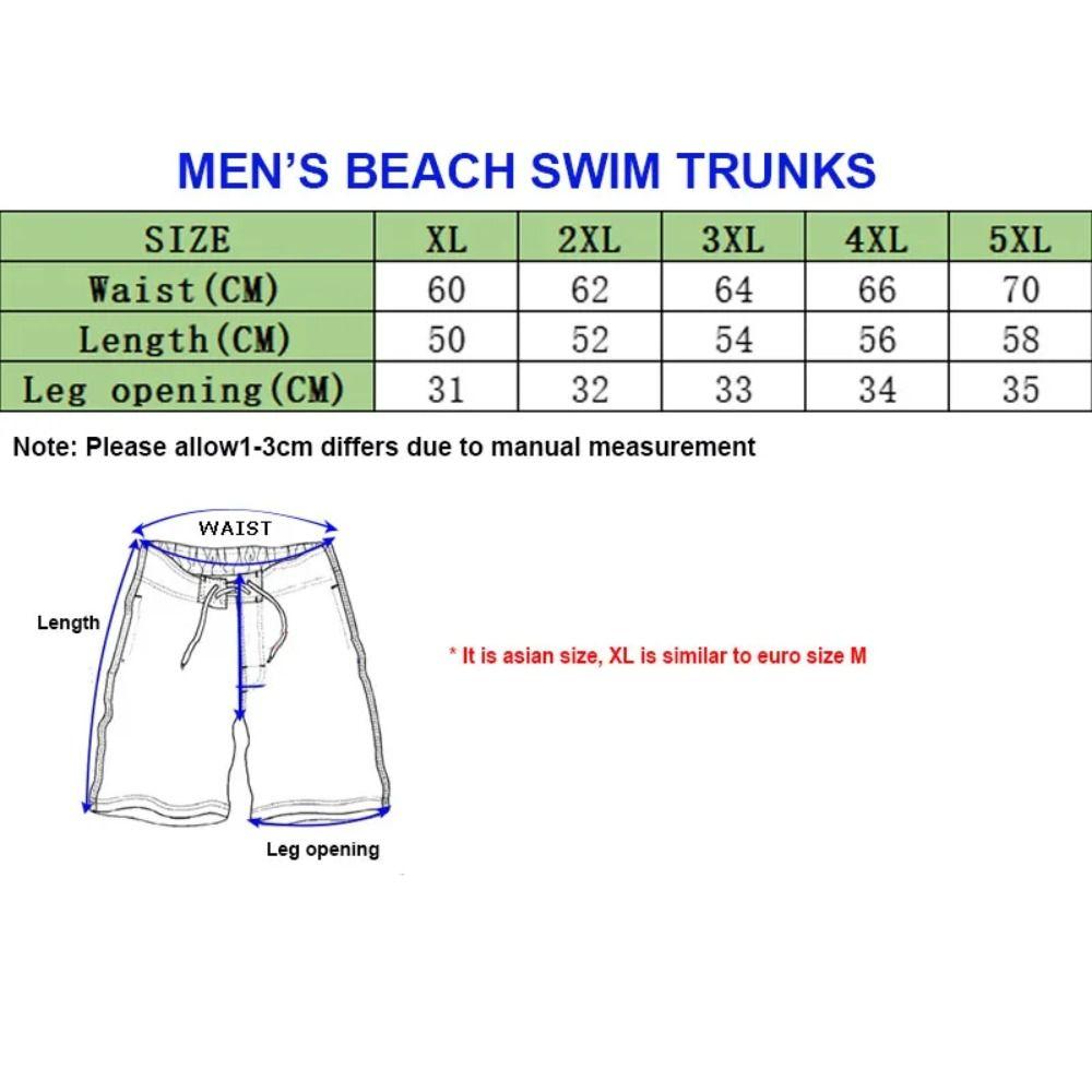 Men Swimming Shorts Trunks Summer Print Surf Shorts New Quick Dry Beach Shorts