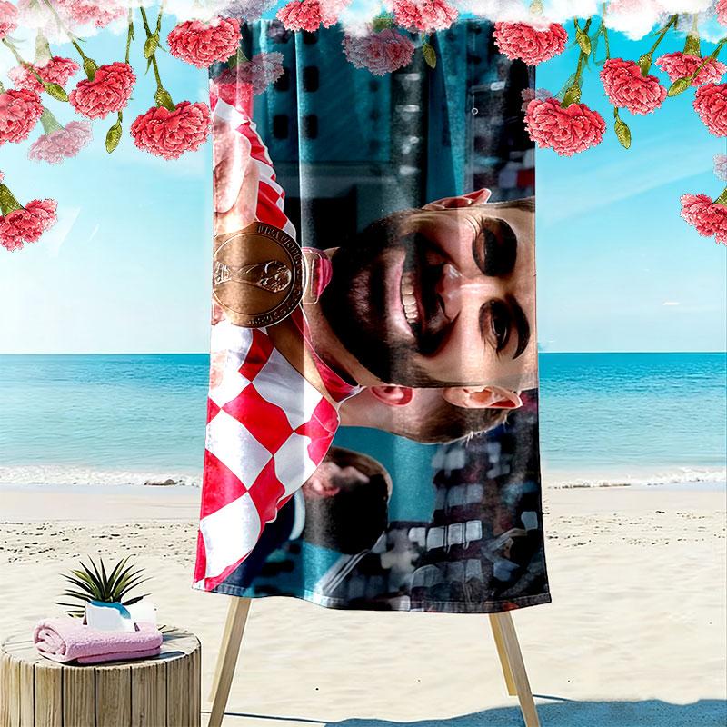 Josko Gvardiol Print Beach Towel, Large Soft Quick Dry Towel for Beach Camping Swimming