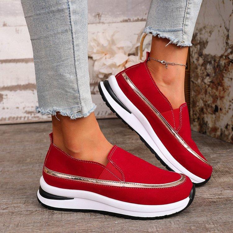 Casual large-size muffin heel women's shoes autumn new women's comfortable soft-soled single shoes