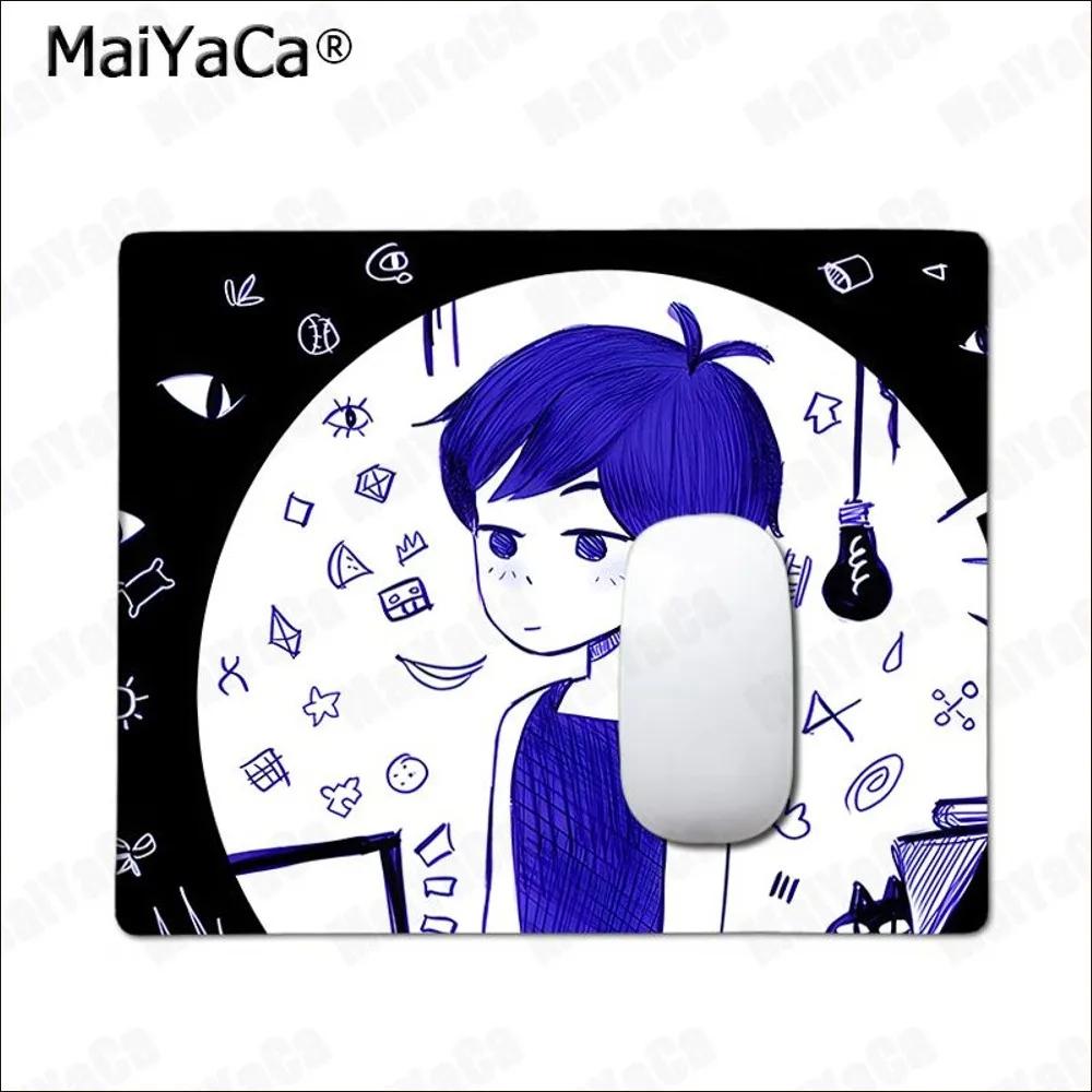 OMOCAT Omori Pattern  Mousepad Rubber Small Thickened Mouse Pad Gaming Keyboard  Office Supplies Room Decor for PC Mouse Carpet