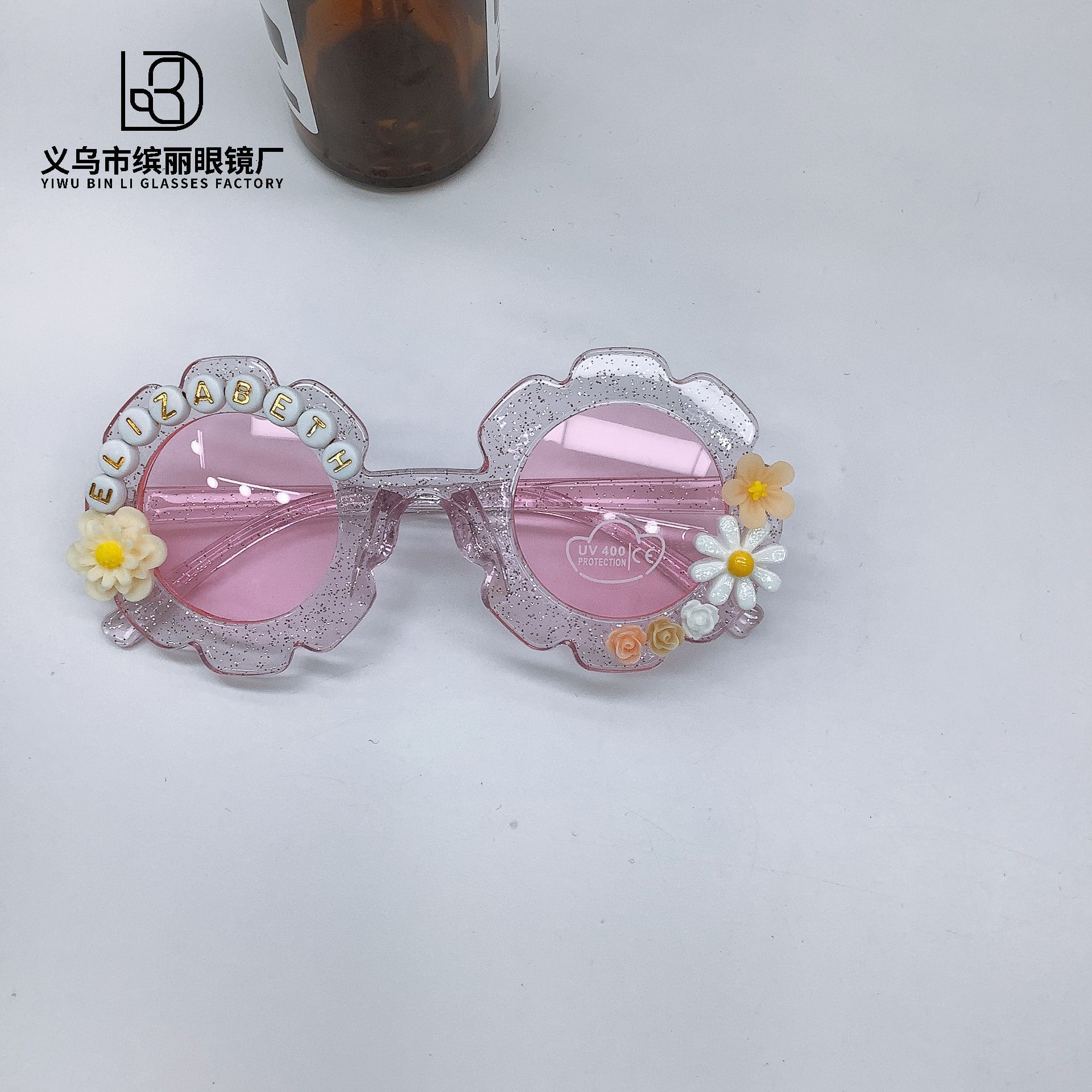 

Модні дитячі сонцезахисні окуляри DIY тренд сонцезахист УФ-захист дитячі увігнуті милі сонцезахисні окуляри з квітами