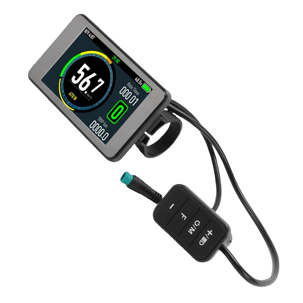 Electric Bike LCD Display Electric Scooter Color Display Meter with 5 Pin Water Proof Connector for 22.2mm Handlebar