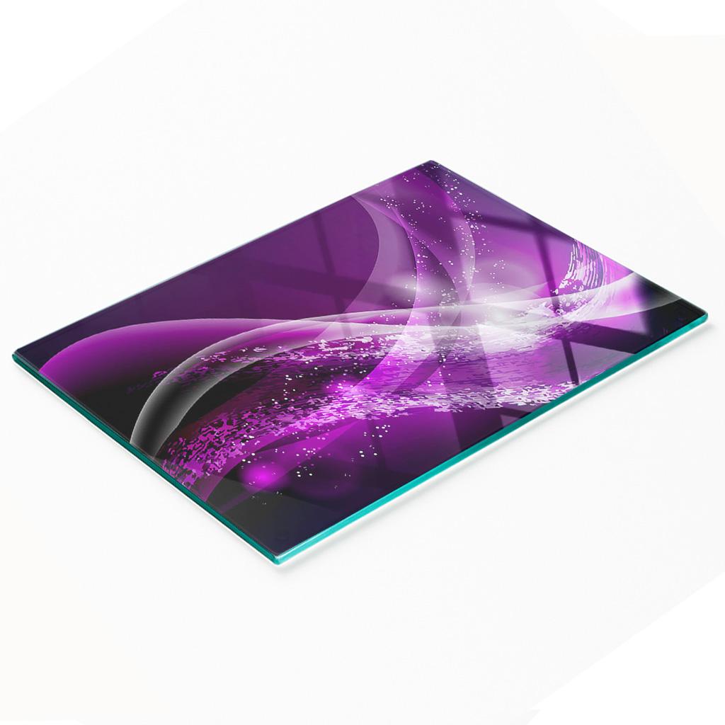Decorative Glass Cutting and Serving Board Abstract Wave 80X52 Cm