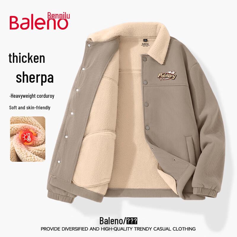 Baleno Men's Winter Sherpa Lined Loose Fit Jacket