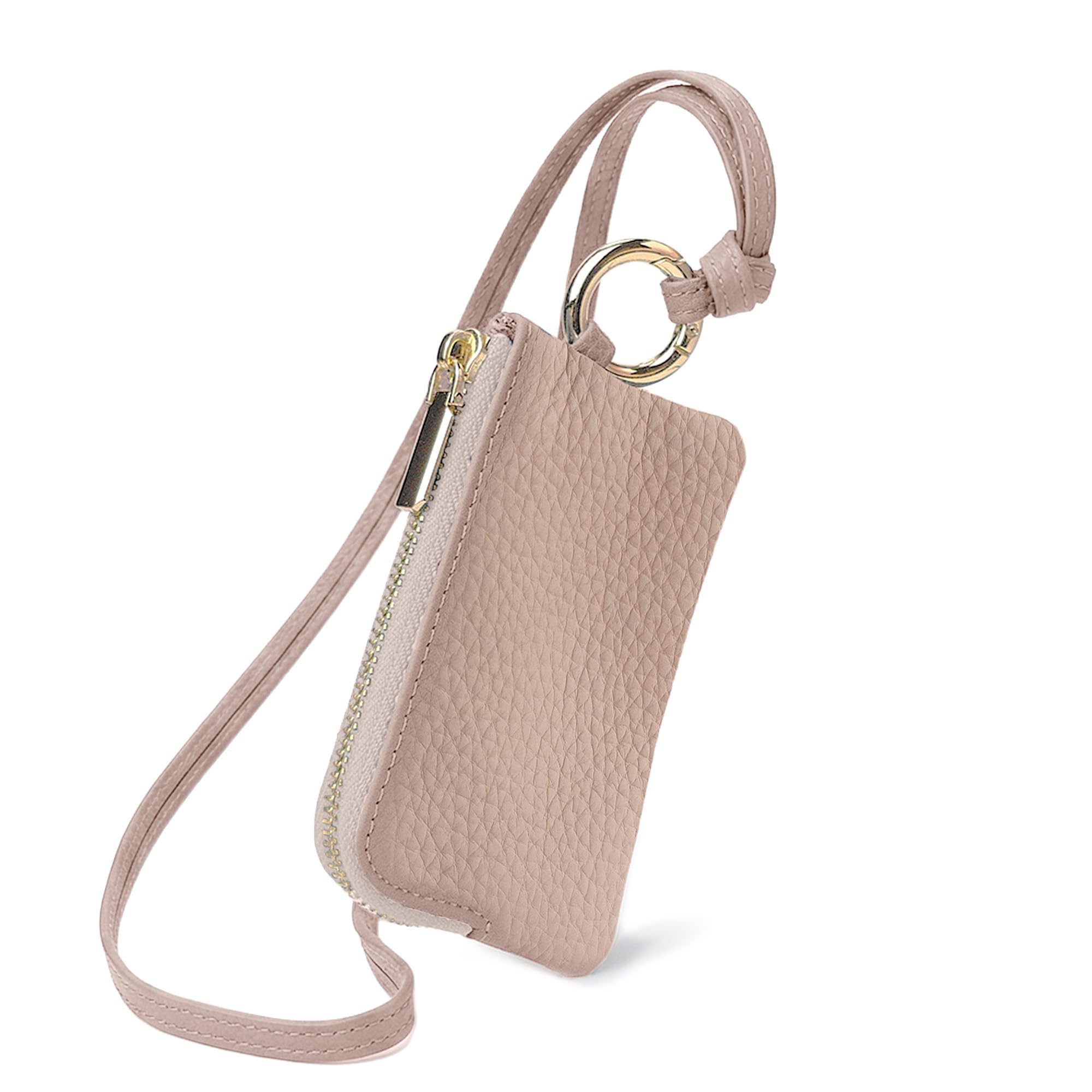

Slim, slim leather coin purse and key case for men and women. Stylish, can be worn around the neck with a neck strap. Small mini pouch (NeckDusty