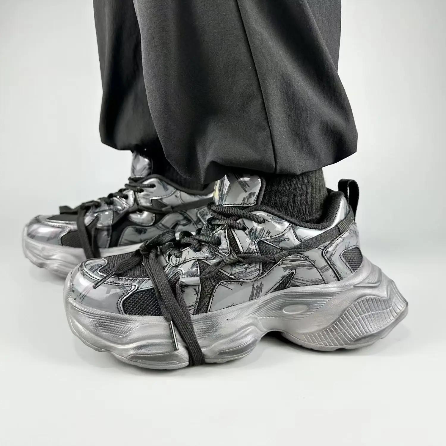 

Обувь для папы, женская сетчатая обувь, дышащая женская обувь, амортизация для бега, легкие кроссовки, обувь на платформе 44