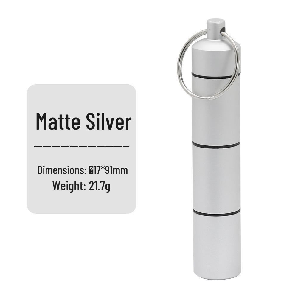 

Portable Waterproof Aluminum Medicine Container: Compact, Sealed, Carry-on Storage Box with Lid.