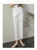 2024 Women's High-Waisted Slim Fit Summer Cigarette Pants - Nine-Point Casual Straight-Leg Design