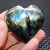 Natural Crystal Stone Love Heart Shape Big Heart Labradorite Reiki Healing Rose Quartz Love Crystal Decoration Crafts 4-6Cm