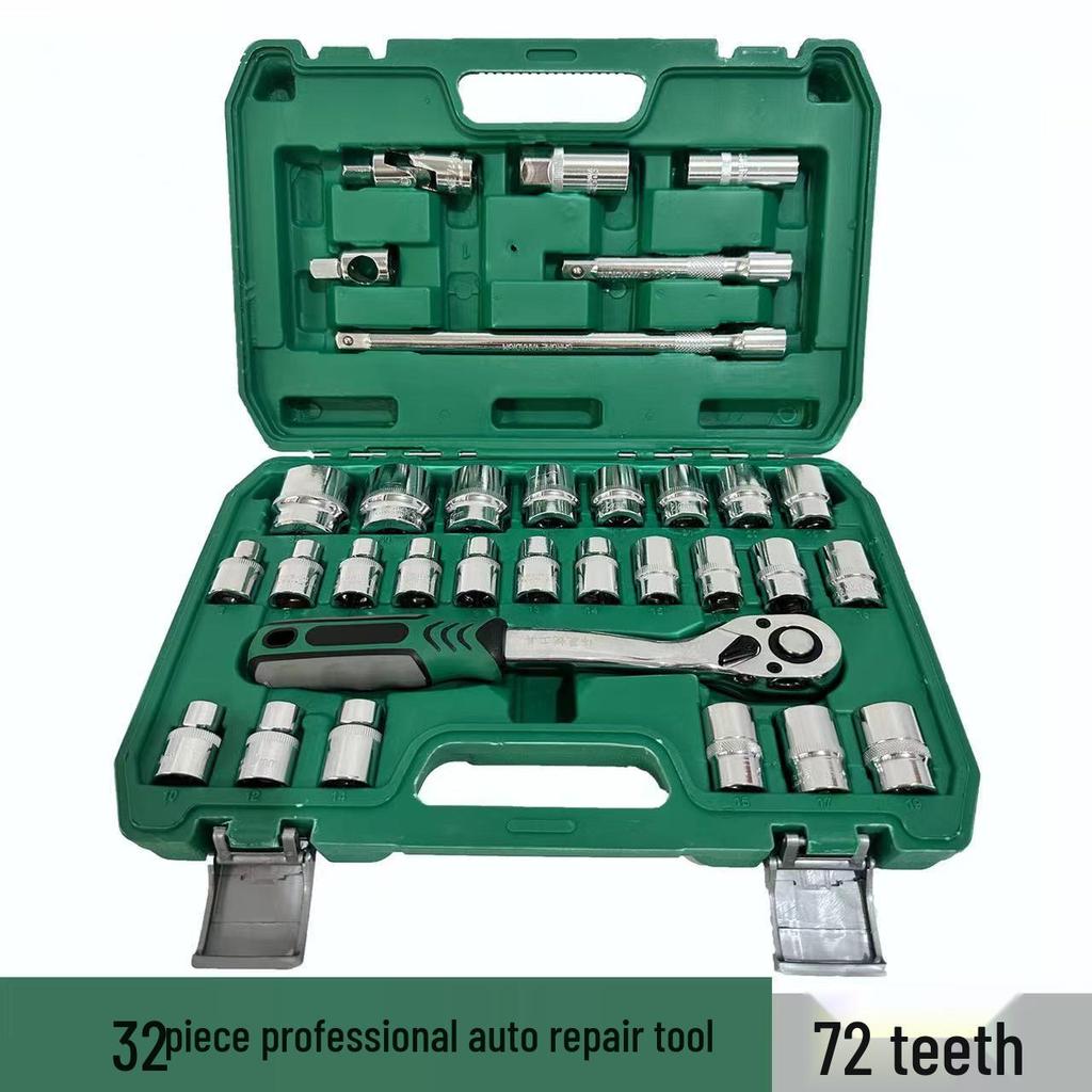 150-teiliges Autoreparaturwerkzeugset: Steckschlüssel & Kombinationswerkzeuge