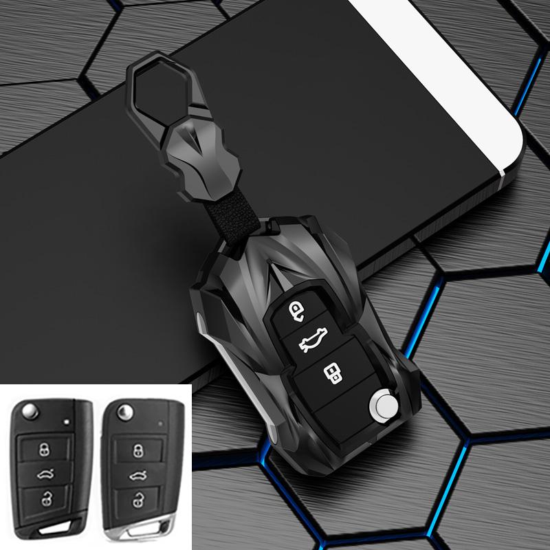 Zinc Car Key Case Car Key Full Cover Protection Bag For Vw Volkswagen Polo Tiguan Passat Golf Jetta Lavida Skoda Octavia