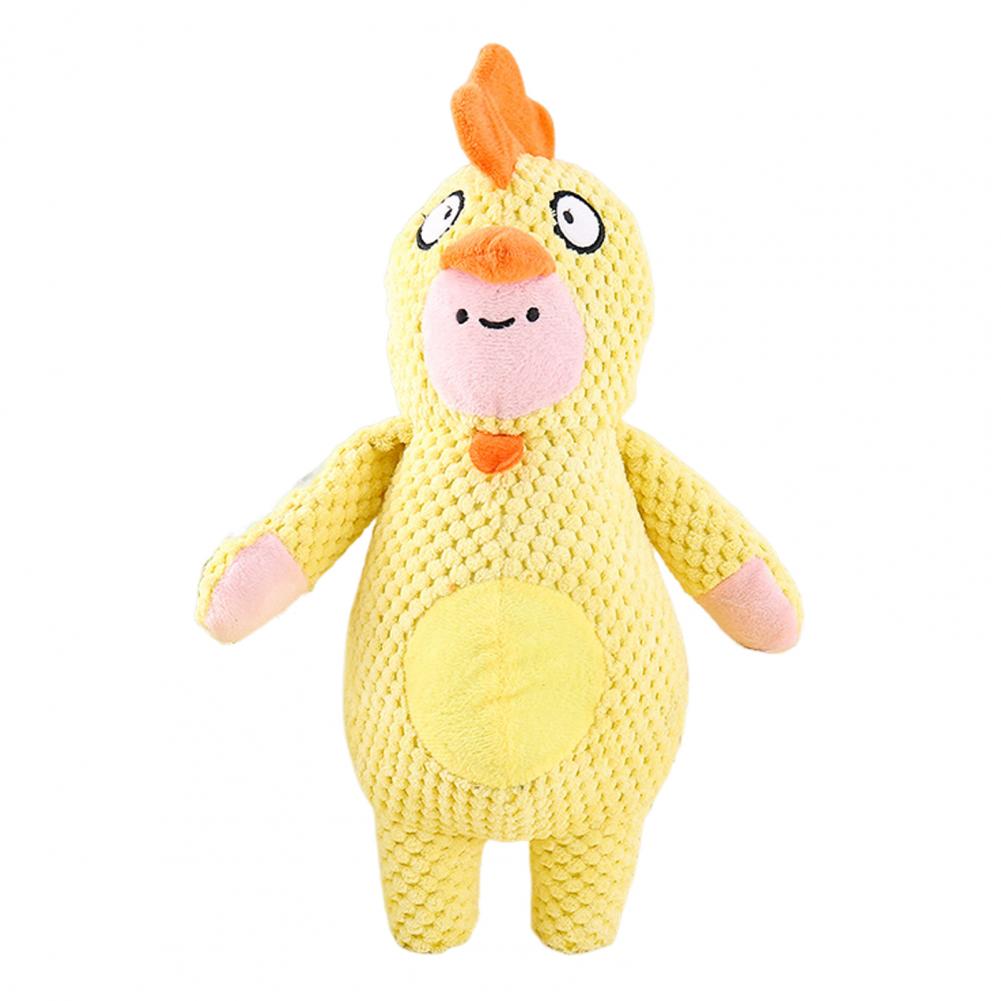 

Pet Teeth Toy Dog Dental Chew Toy Plush Duck Squeaky Dog Toy for Emotional Comfort Dental Shape Puppy Teeth Grinding Soft Pet жовтий