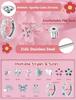 Bobisty Hypoallergenic Surgical Stainless Steel Earrings for Women Screw Back Earrings  Cute Flower Butterfly Stud Hoop Earrings