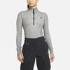 Nike ACG Steeple Rock Half-Zip Mock Neck Slim Fit Long Sleeve T-Shirt Women Tops Grey DH3096-010