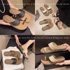 New sandals flat bottom summer versatile outer beach slippers fashionable one-word women