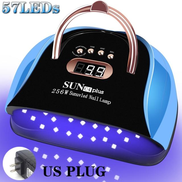 57LEDs UV LED Nail Lamp Acrylic Gel Dryer Lamp With Smart Sensor Low Heat Mode Purple Nail Art Salon Manicure Machine