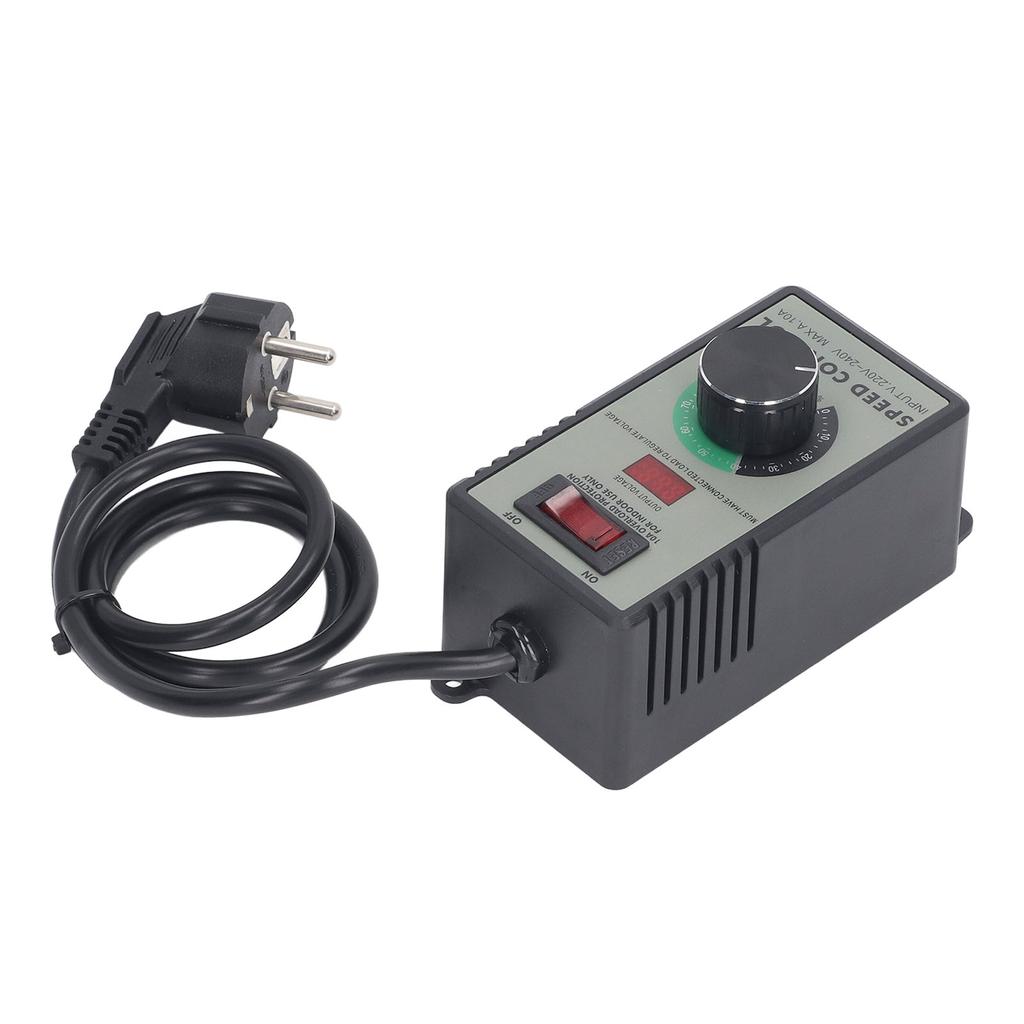 AC-motorhastighetsregulator Elektrisk fläkt Variabel hastighetsregulator med 10A-uttag EU-kontakt A