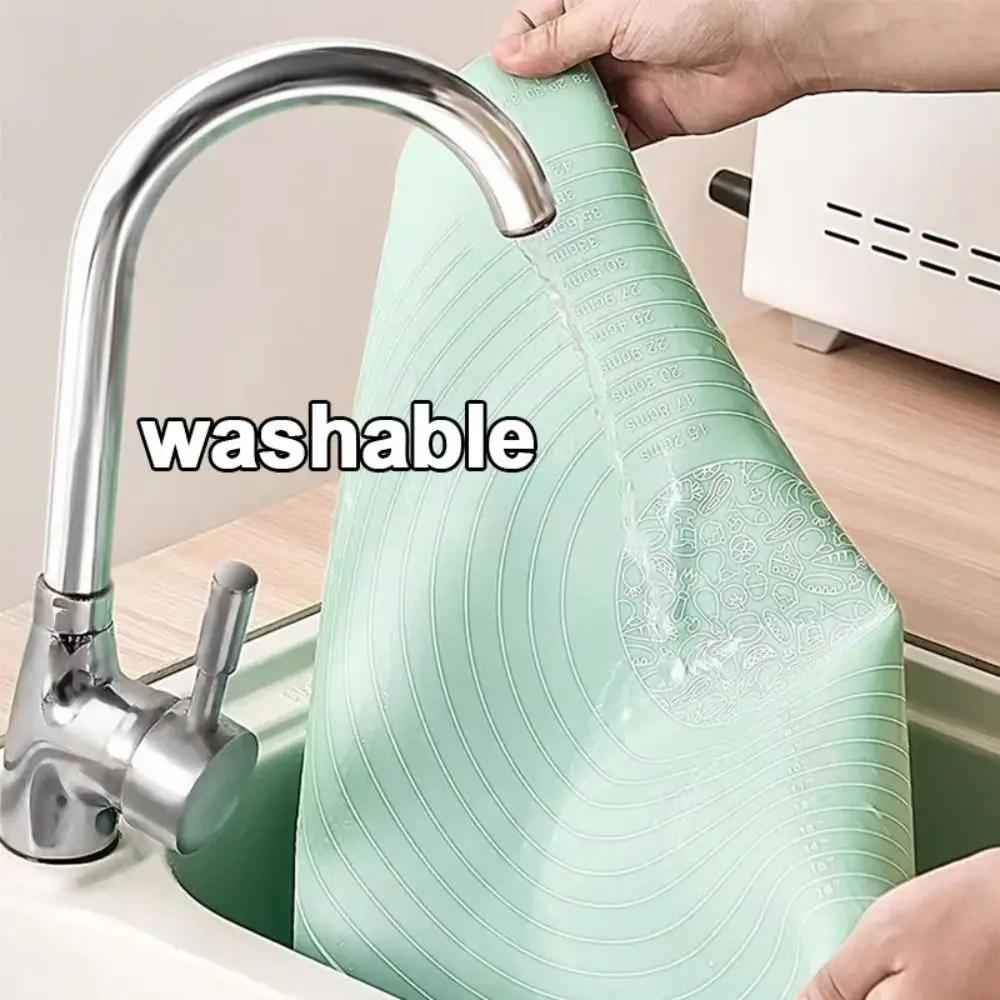 New Silicone Rolling Mat Non-Stick Non-slip Baking Mat Thickened Kneading Dough Mat