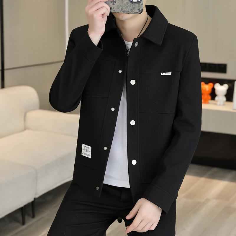New Korean Style Casual Men's Fashion Versatile Spring and Autumn Casual Men's Handsome Simple Men's Jackets Coats Tops