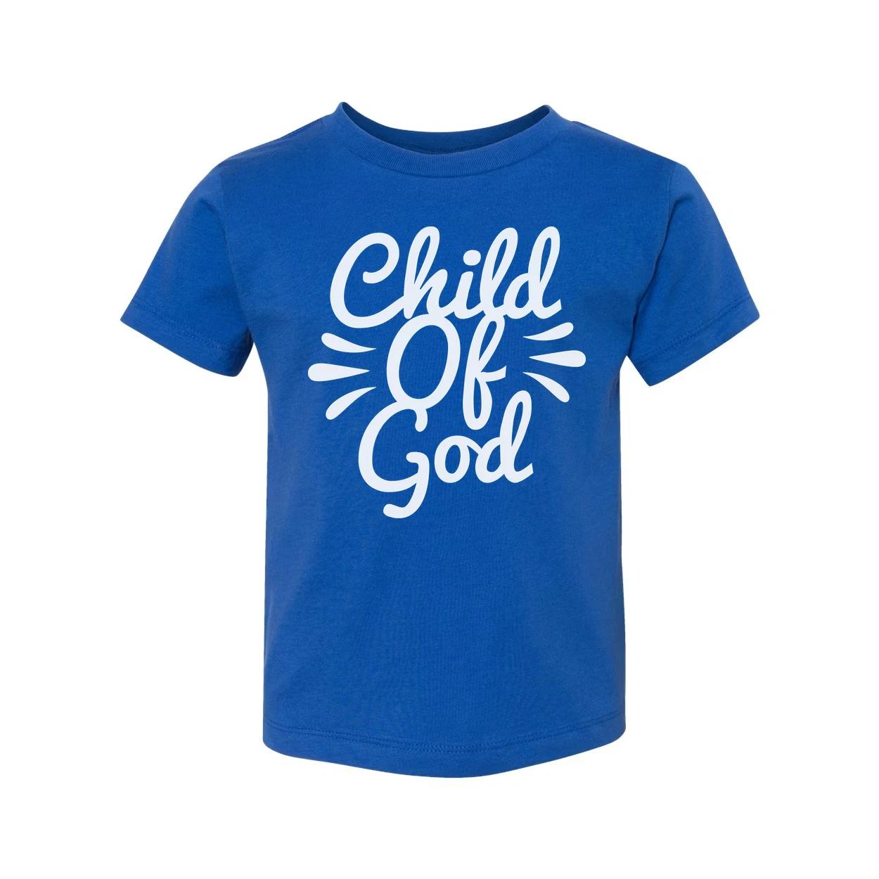 Unisex Christian T Shirt Featuring Child Of God Script Logo Graphic Tee For Fait 4XL