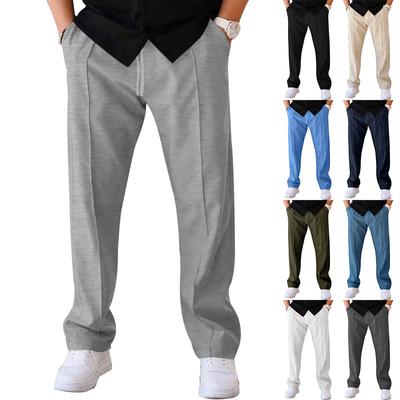 Herren Sporthose Freizeithose Einfarbig Vielseitig Modisch Gerade Hose Schlank Schlicht Großzügig Herrenmode Bequem Lässig