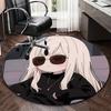 1pc Anime Design Round Carpet Office Chair Mat, Non Slip Rug for Home Decor, Living Room, Bedroom, Game Room, All Seasons