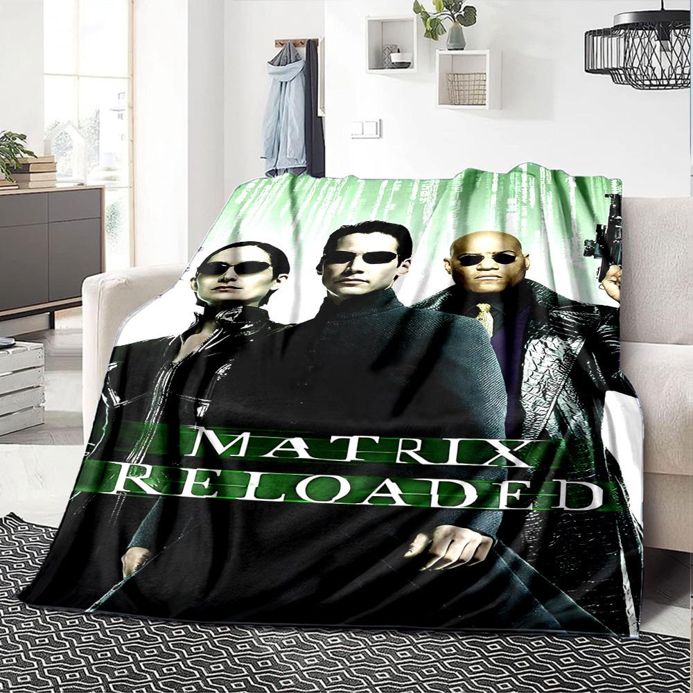 

1pc Matrix Reloaded Flannel Blanket Soft Warm Throw for Home, Office, Travel, All-Season Cozy Bedding GiftL1160 80cmx120cm(31inx47in)