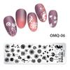 Japanese Nail Art Printing Template, Marble Christmas Snowflake Nail Art Printing Steel Plate