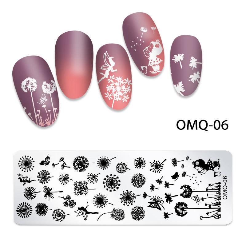 Japanese Nail Art Printing Template, Marble Christmas Snowflake Nail Art Printing Steel Plate